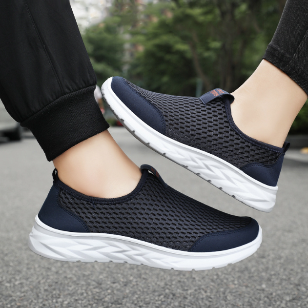 Zapatos casuales de malla tejida transpirable para hombre