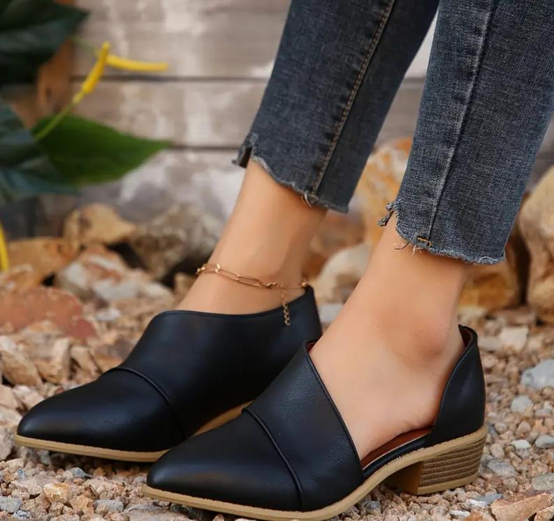Zapatos Chelsea de tacón grueso