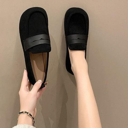 Zapatos planos de mujer con textura esmerilada 2025