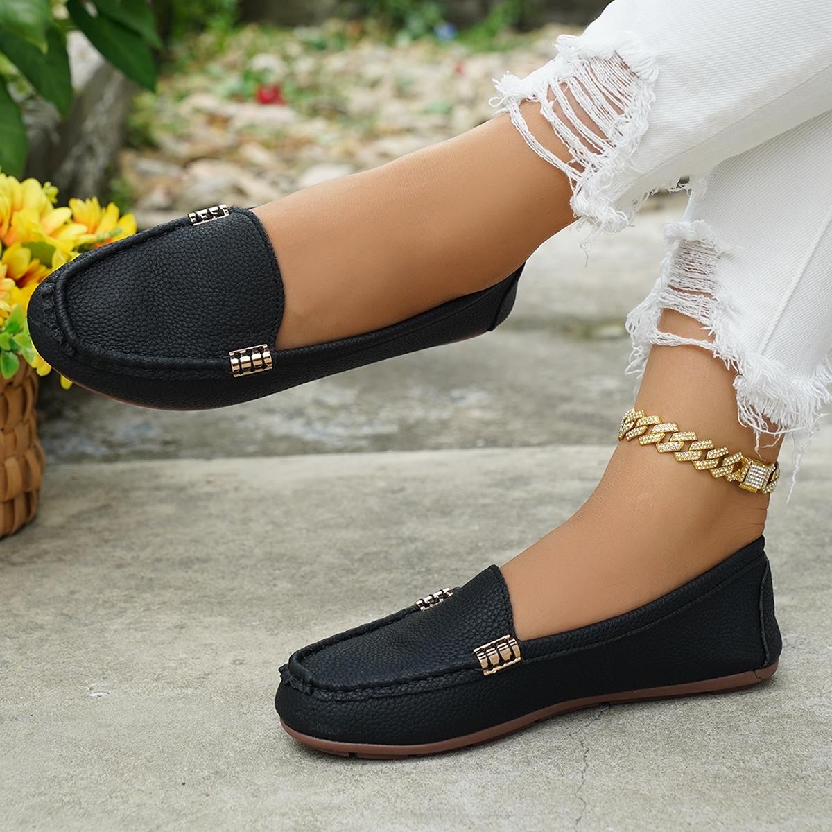 Zapatos planos cómodos y transpirables para mujer, loafers slip-on