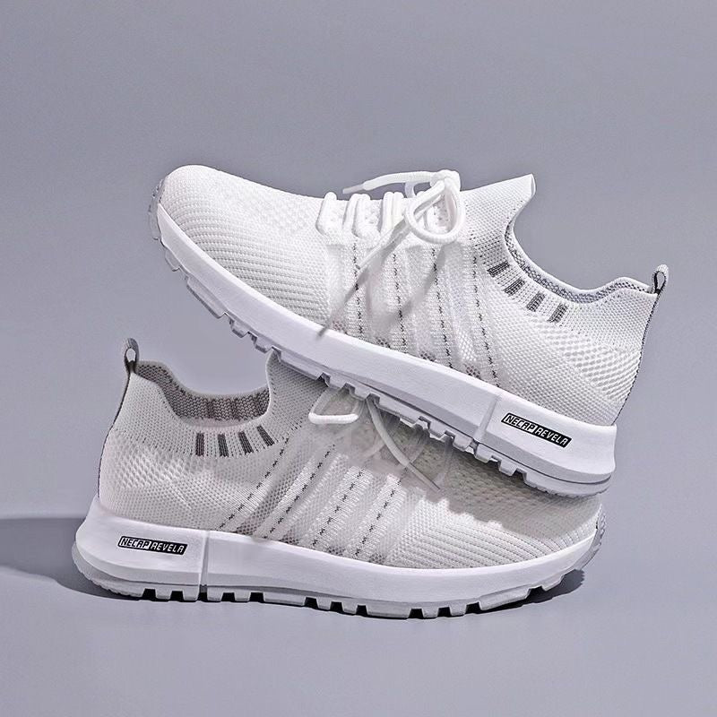 Zapatillas deportivas de malla de punto hueco para mujer