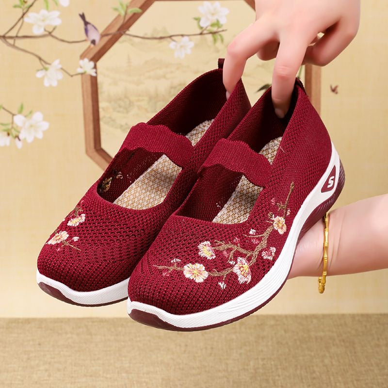 Zapatos de malla con cordones estampados