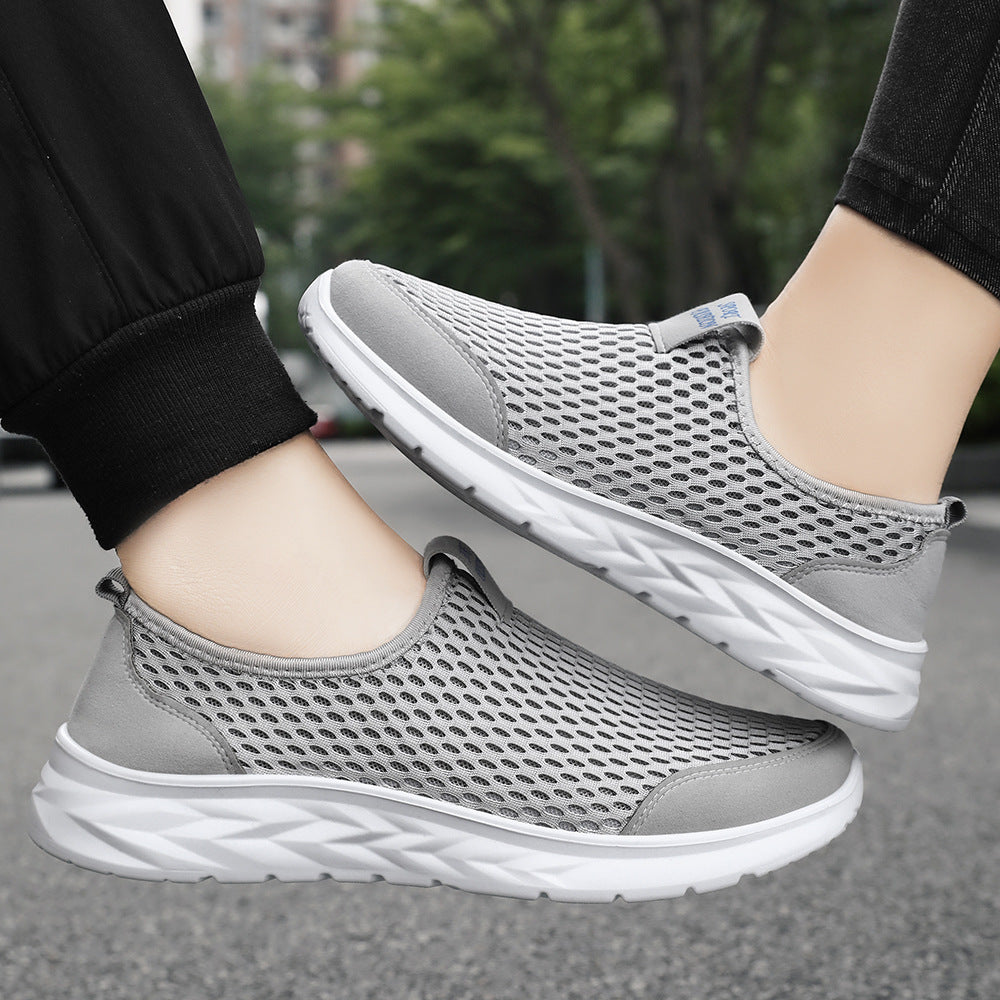 Zapatos casuales de malla tejida transpirable para hombre