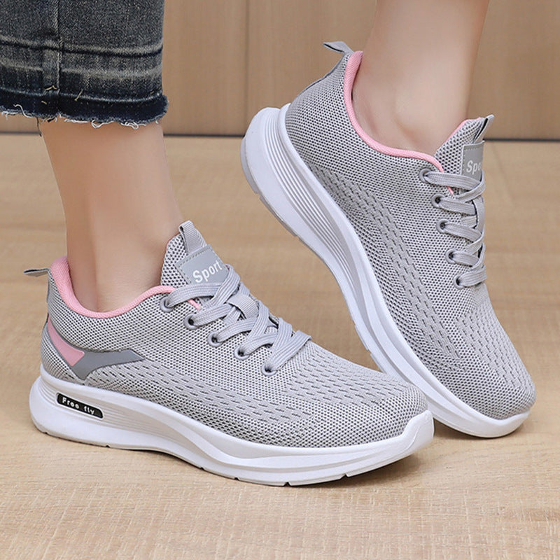 Zapatillas deportivas básicas de suela blanda para mujer