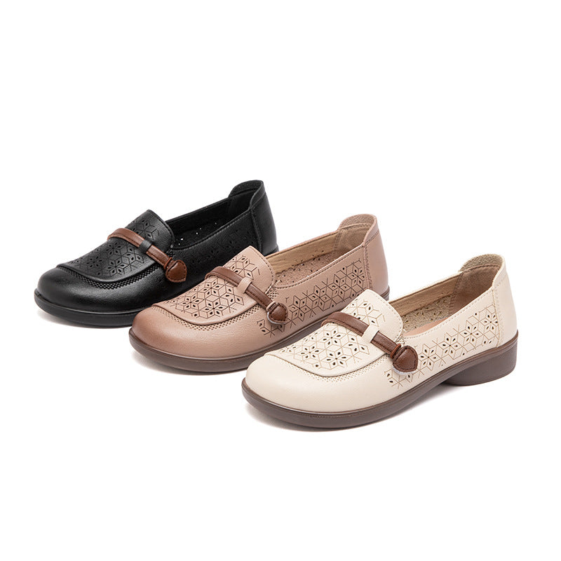 Bailarinas retro de suela blanda con calado