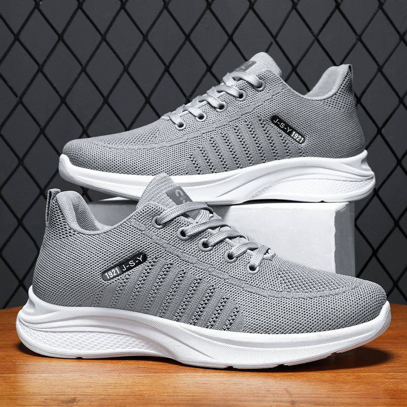 Zapatillas casuales para hombre de malla Flyknit transpirable