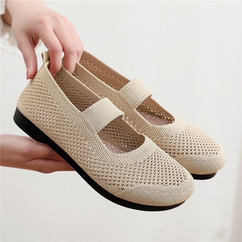Zapatos de malla para mujer con tiras huecas