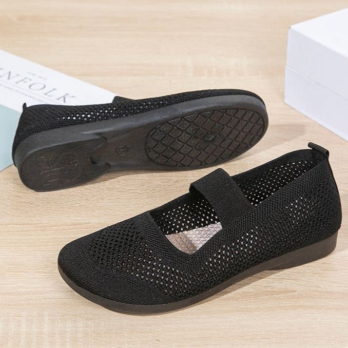 Zapatos de malla para mujer con tiras huecas