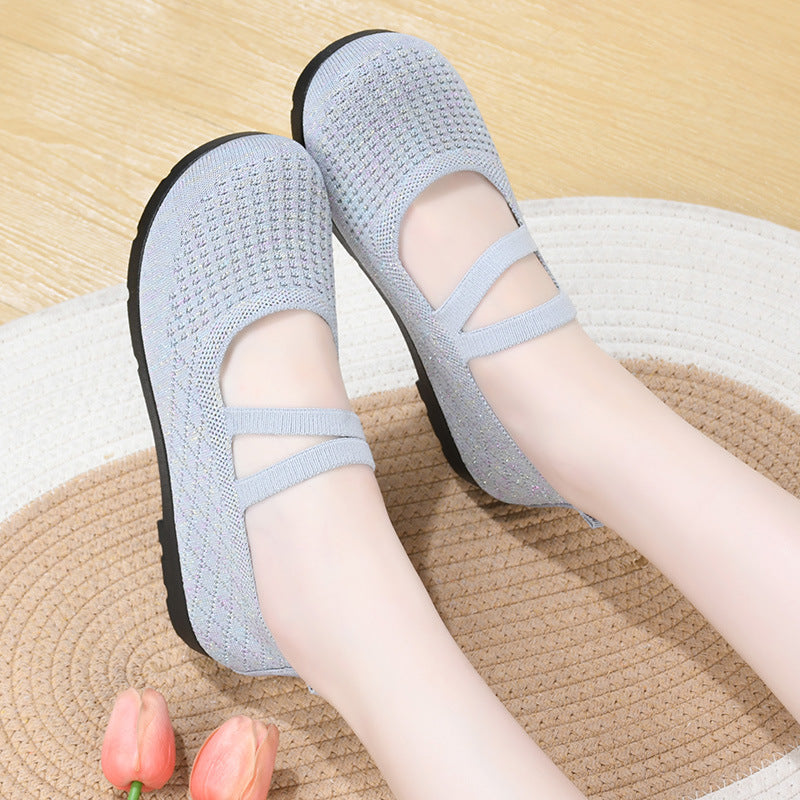 Zapatos de malla con tiras finas