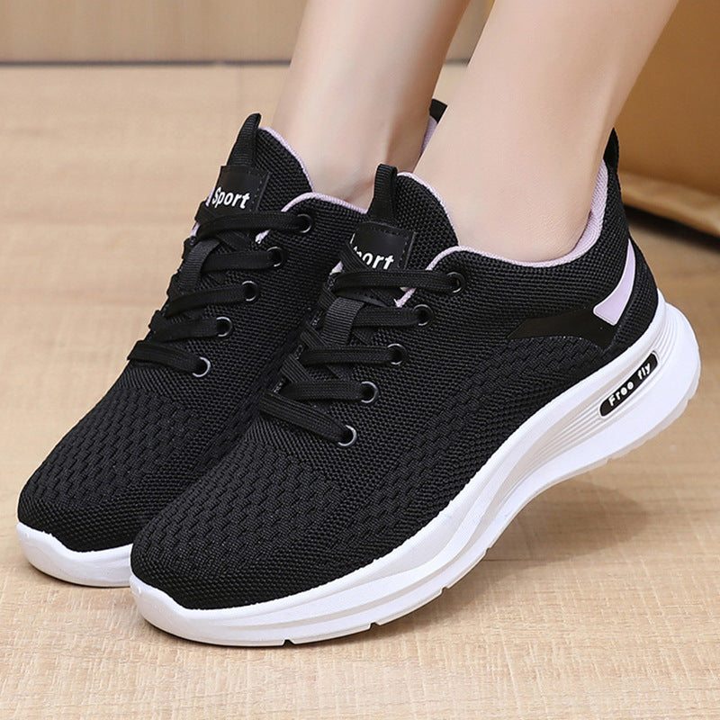 Zapatillas deportivas básicas de suela blanda para mujer