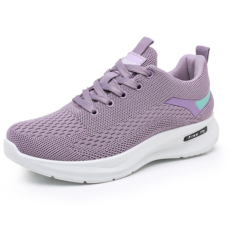 Zapatillas deportivas básicas de suela blanda para mujer