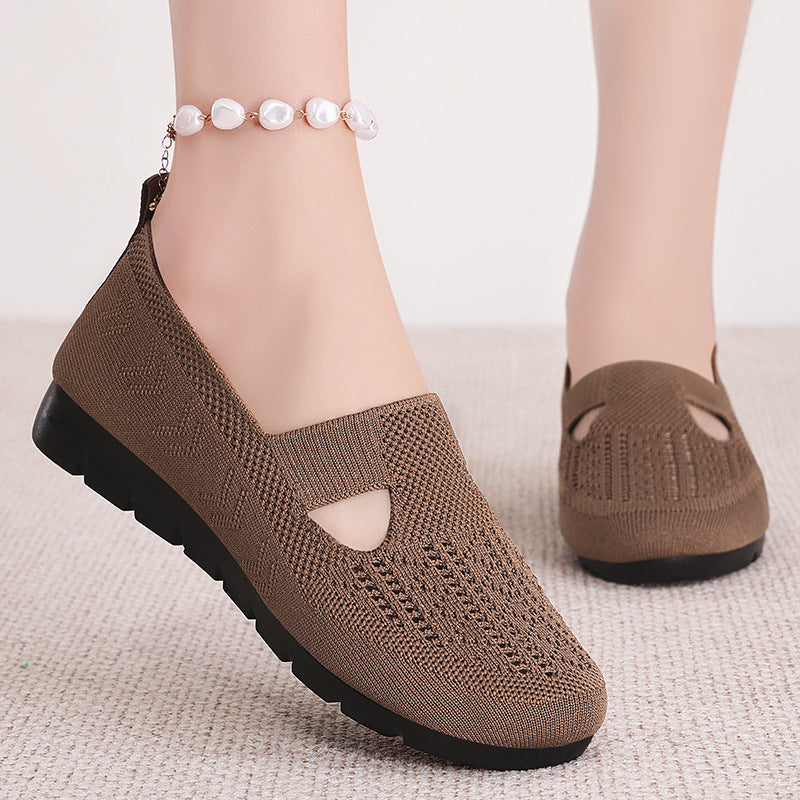 Zapatos de malla para mujer frescos y huecos