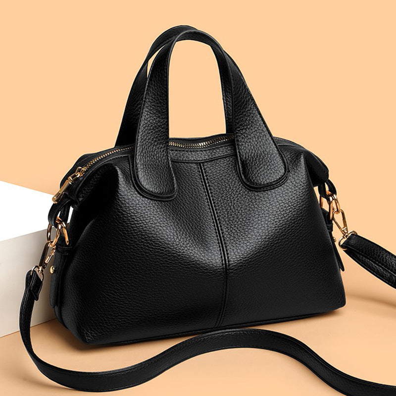 Nuevo bolso Boston de cuero de textura suave