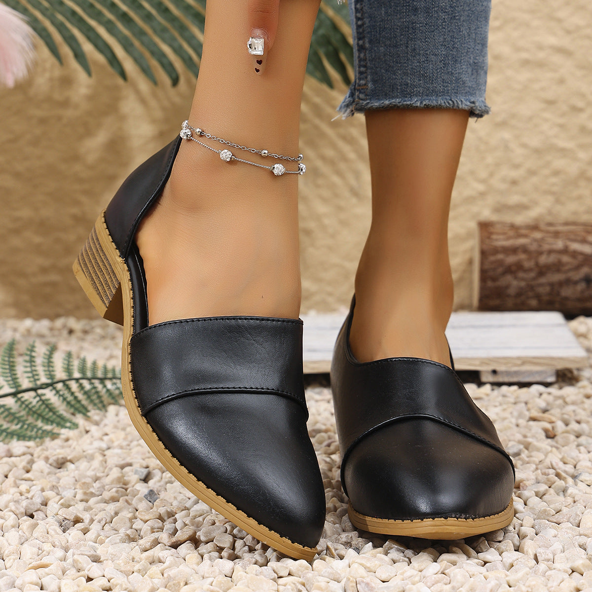 Zapatos Chelsea de tacón grueso