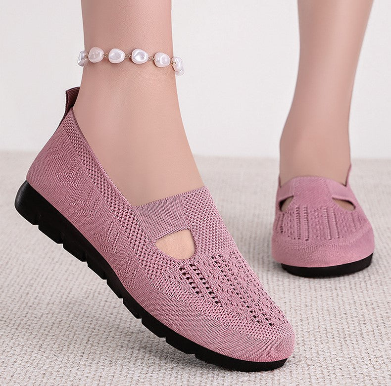 Zapatos de malla para mujer frescos y huecos