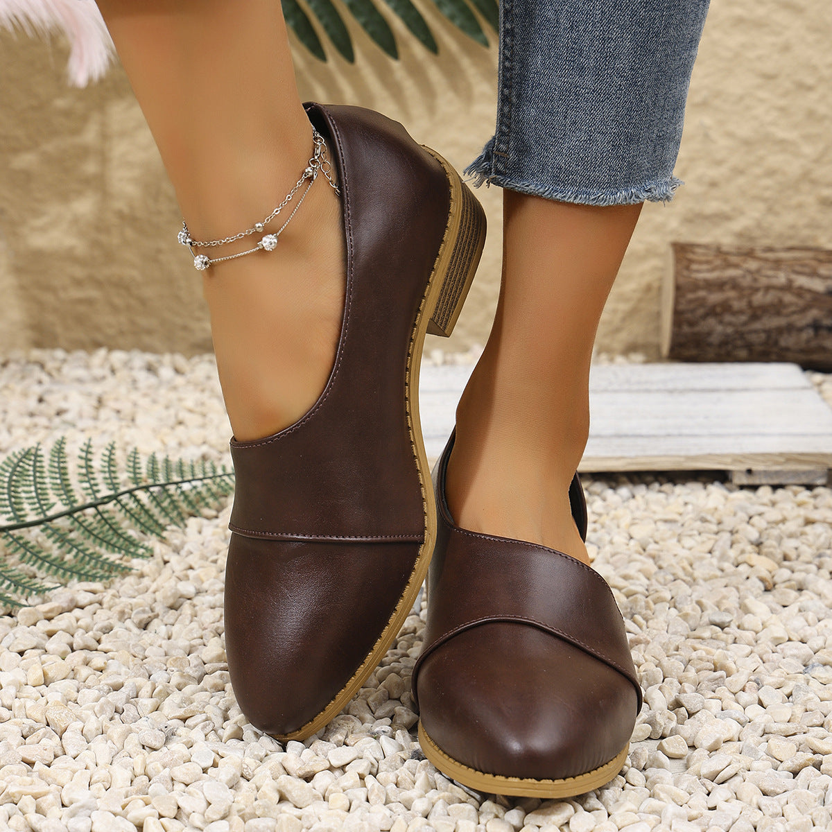 Zapatos Chelsea de tacón grueso