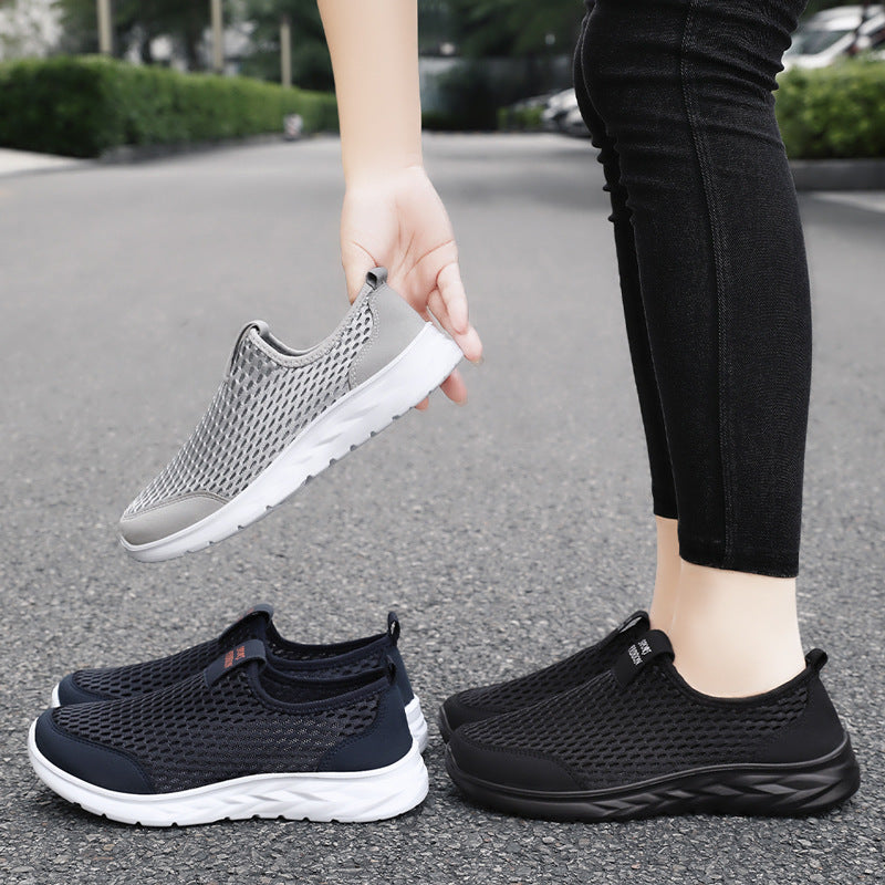 Zapatos casuales de malla tejida transpirable para hombre