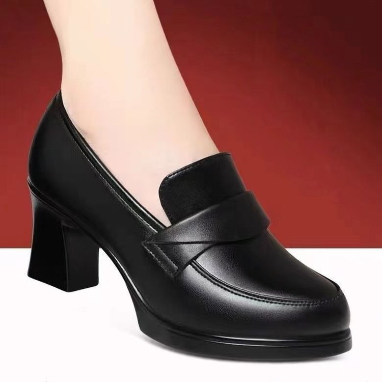 Mocasines de tacón alto cruzado 2025 para mujer