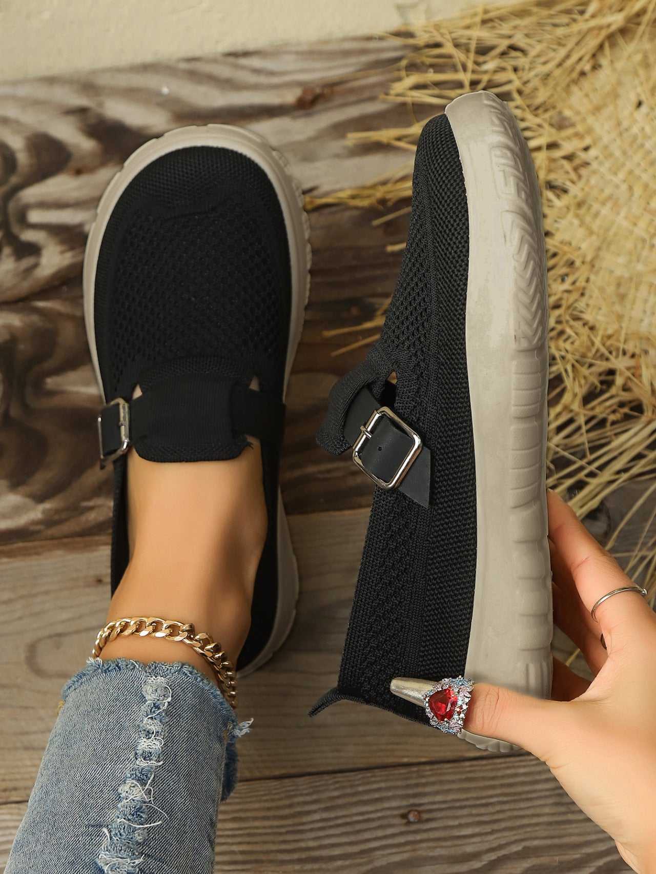 Zapatos de malla de punto