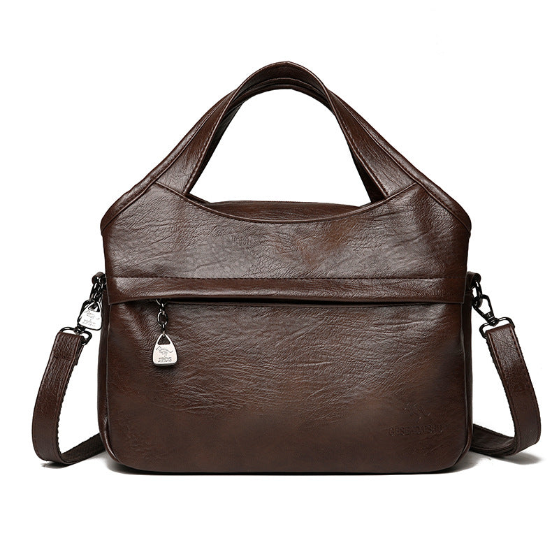 Bolso retro de cuero suave