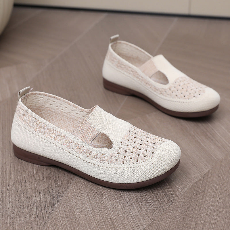 Zapatos de malla para mujer frescos y huecos