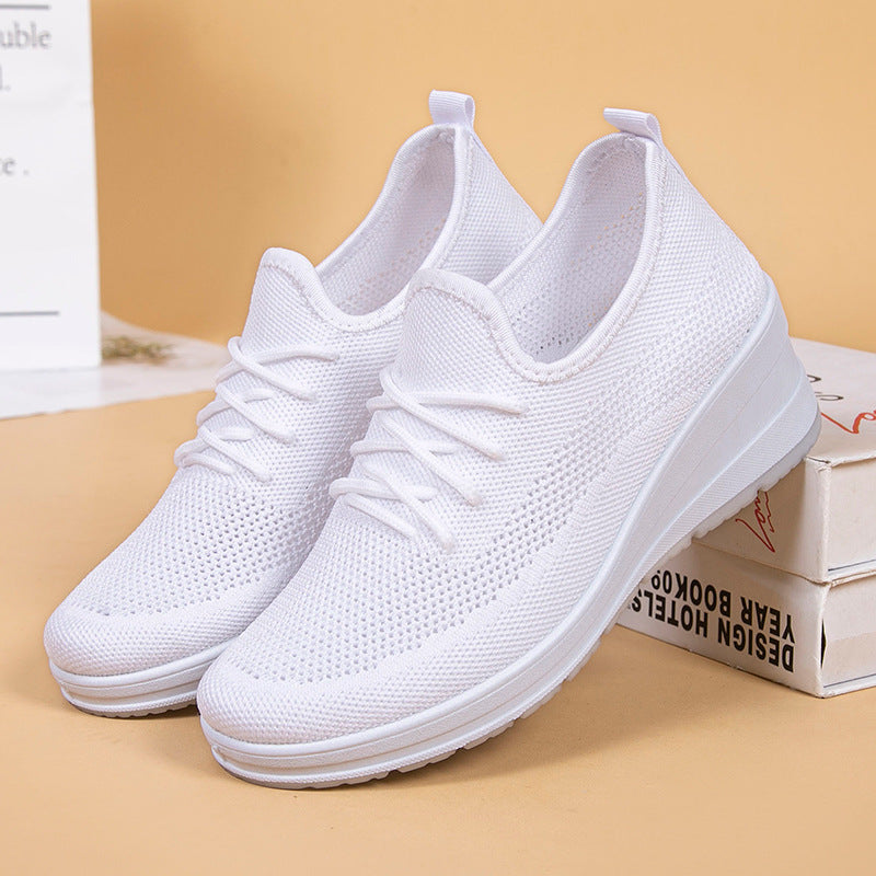 Zapatillas de malla con suela gruesa