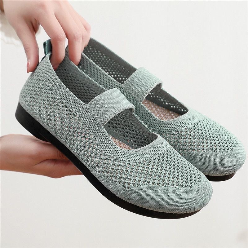 Zapatos de malla para mujer con tiras huecas