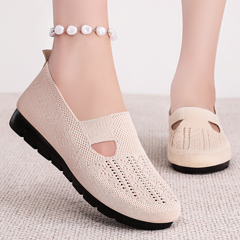 Zapatos de malla para mujer frescos y huecos
