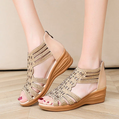 Sandalias ortopédicas retro de punta abierta