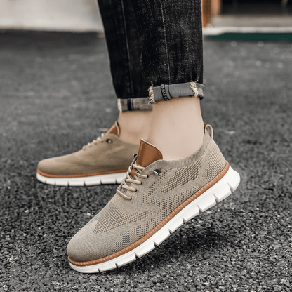 Zapatos oxford de malla para hombre, calzado casual de negocios para caminar, zapatillas cómodas