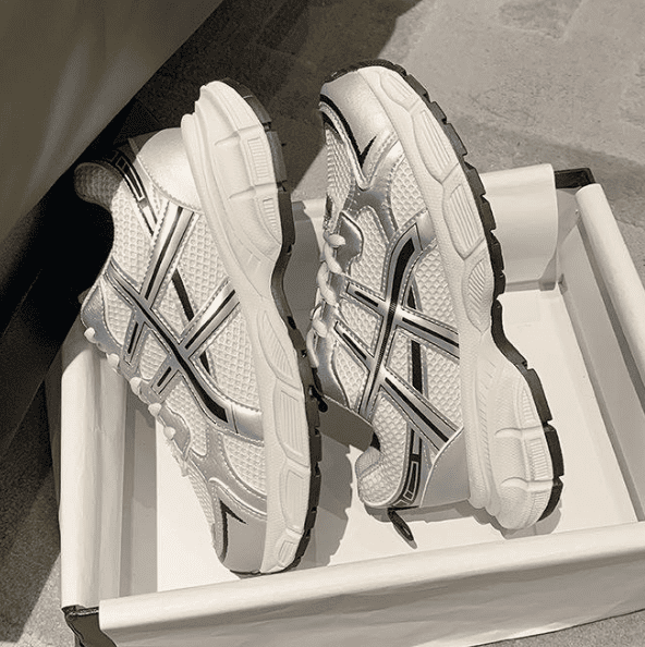 Zapatillas de running transpirables y ligeras para mujer, calzado casual versátil de suela gruesa