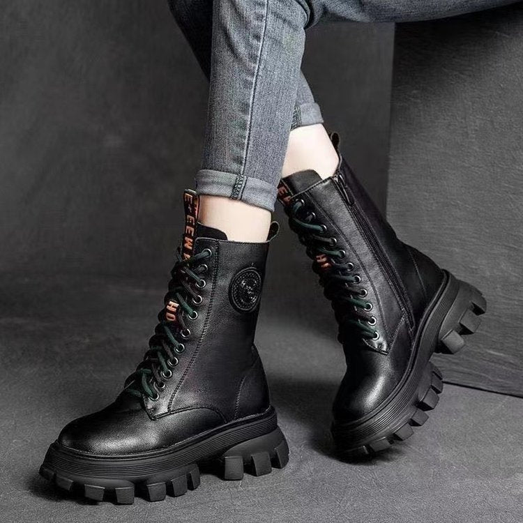 Botas Martin altas con suela gruesa y forro polar