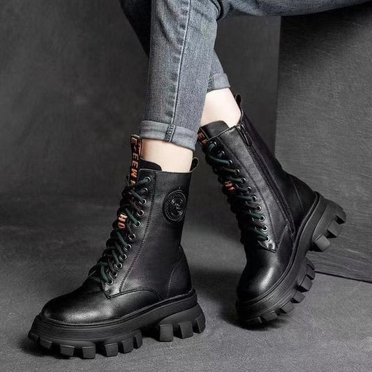 Botas Martin altas con suela gruesa y forro polar