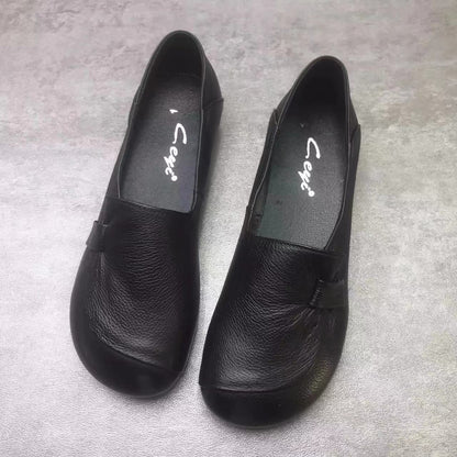 Zapatos de madre con suela blanda de piel de vaca