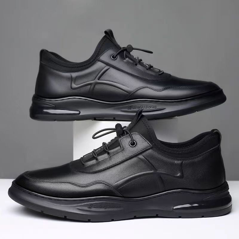 Nuevos zapatos de negocios de cuero transpirables para hombre.