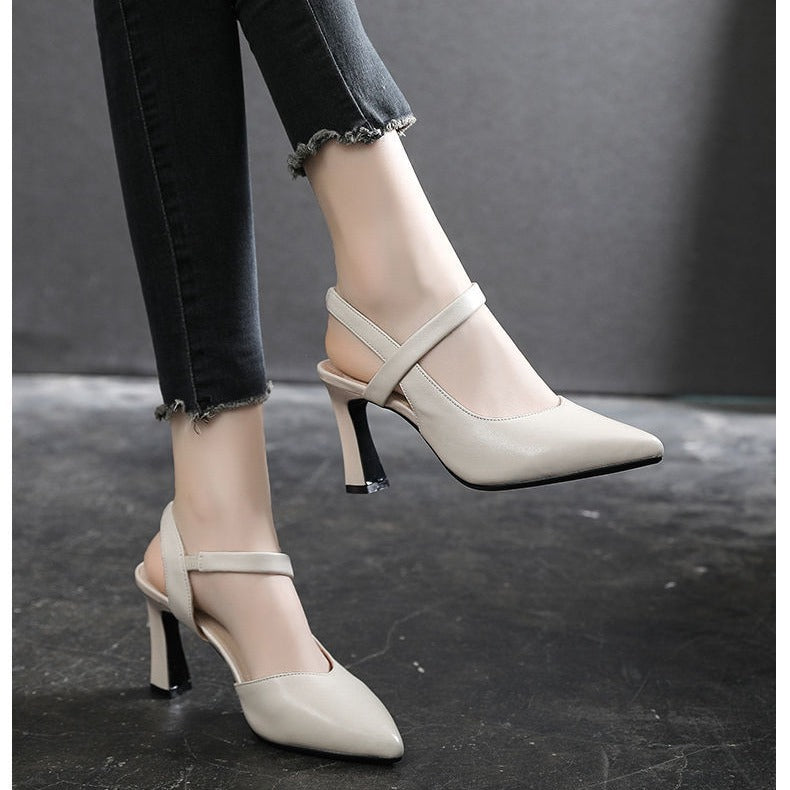 Zapatos de tacón de aguja con punta afilada para mujer