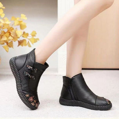 Botas planas de lana para mujer