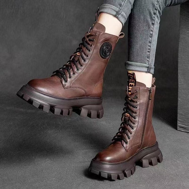 Botas Martin altas con suela gruesa y forro polar