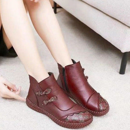 Botas planas de lana para mujer