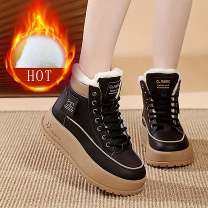Nuevas botas de nieve de estilo coreano de otoño e invierno.