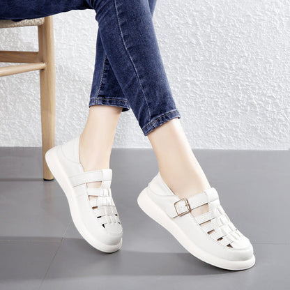 Nuevas bailarinas romanas de verano, zapatos cómodos de suela blanda.