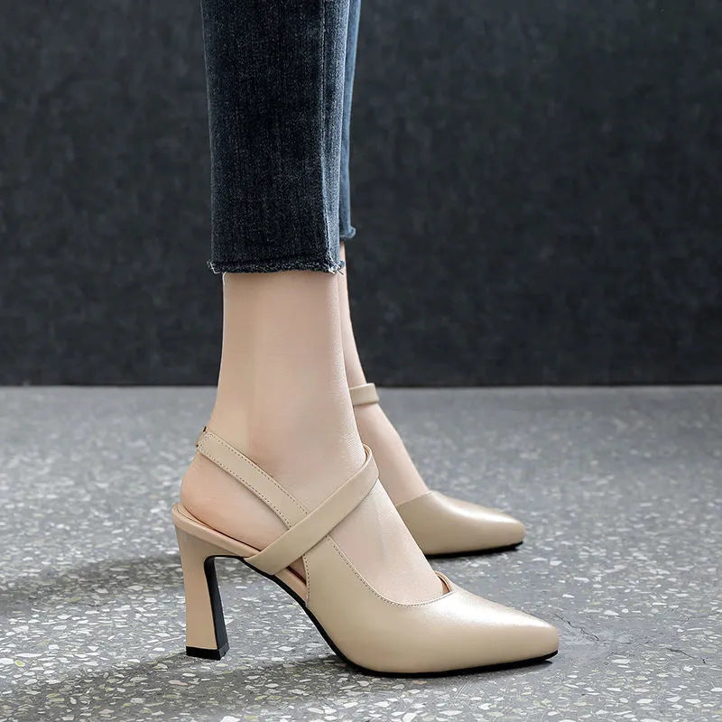 Zapatos de tacón de aguja con punta afilada para mujer