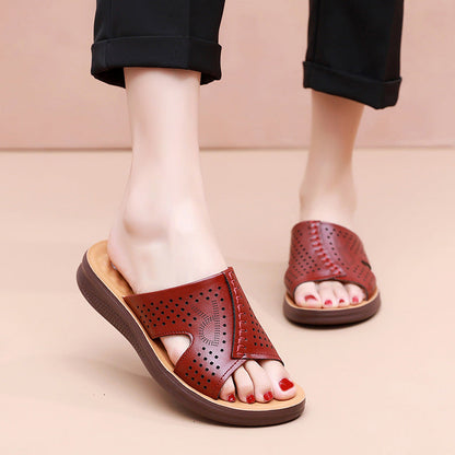 Pantuflas de cuero para mamá
