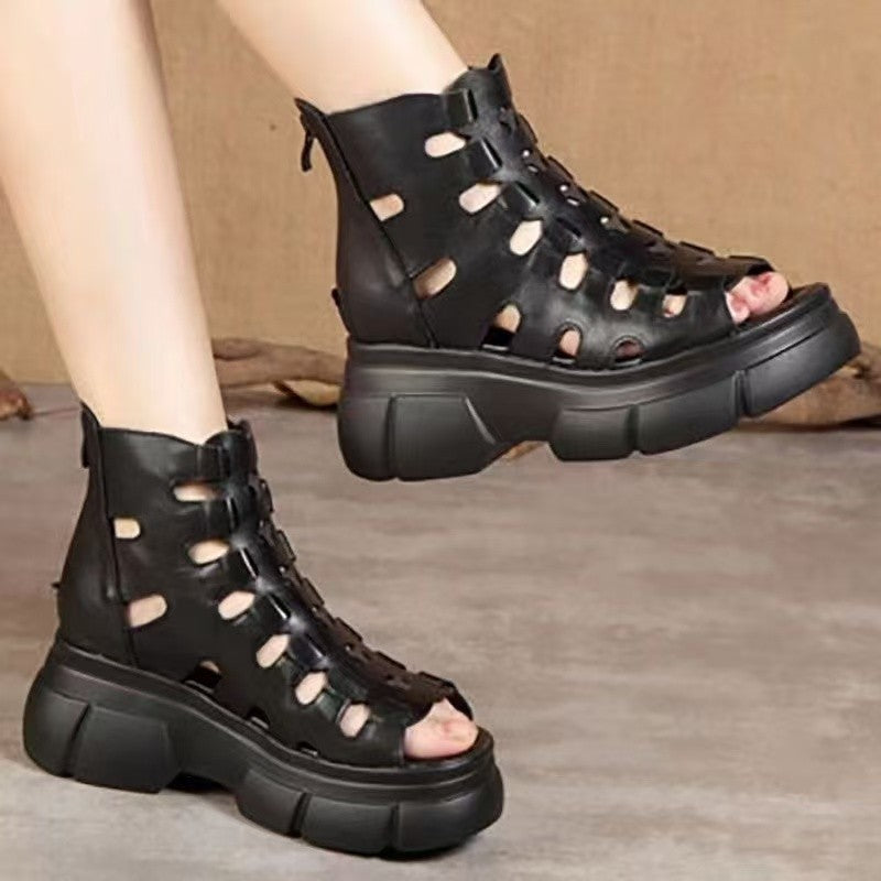 Con botas Martin para mujer