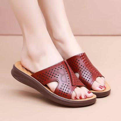Pantuflas de cuero para mamá