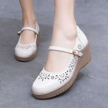 Tacones de cuña transpirables y cómodos