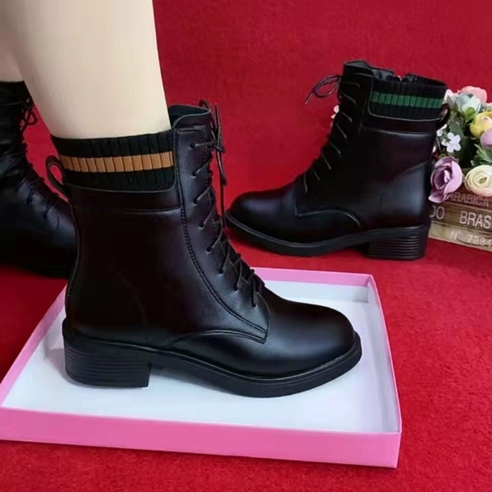 Botas de cuero de suela blanda