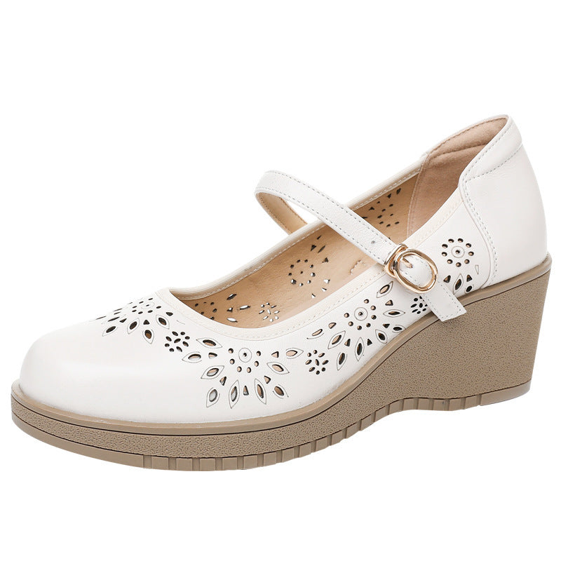 Tacones de cuña transpirables y cómodos