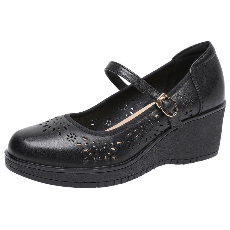 Tacones de cuña transpirables y cómodos