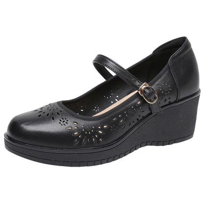 Tacones de cuña transpirables y cómodos